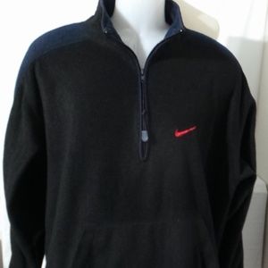 NIKE Fleece Pullover XL black w navy blue